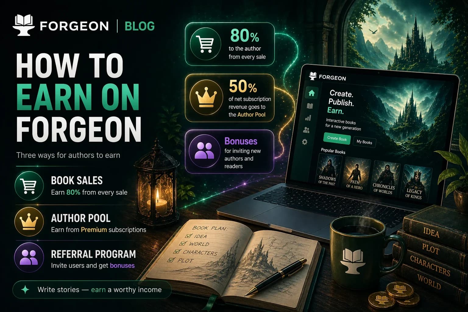 How to Earn from Books and Stories how to earn money from books author income book monetization rpg books interactive books earnings
